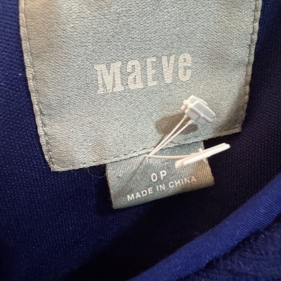 Maeve Royal Blue Textured Midi Dress Chic Classy - Picture 3 of 5